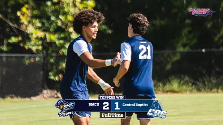 Blue Mountain Christian Men's Soccer beats Central Baptist 2-1