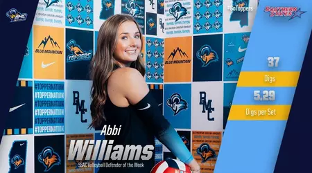 Blue Mountain Christian's Abbi Williams Earns Second SSAC Defender of the Week Honor