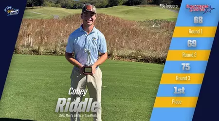 Cobey Riddle Named SSAC Men's Golfer of the Week