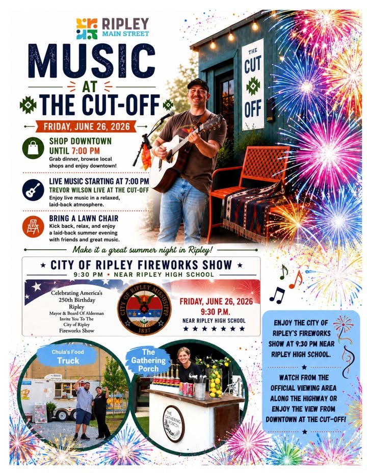 Downtown Ripley Comes Alive Tonight With Live Music, Food, and Fireworks