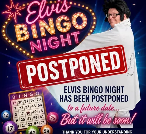 Elvis Bingo Night Postponed Due to Weather; New Date Coming Soon