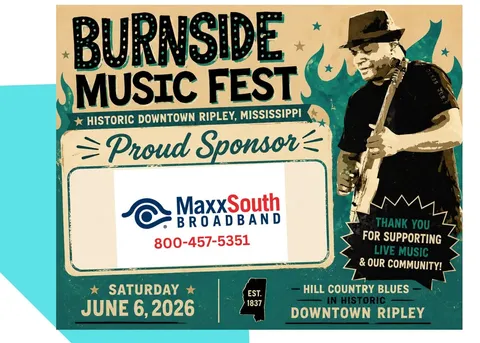 MaxxSouth Broadband Steps Up as Major Sponsor for Burnside Music Fest