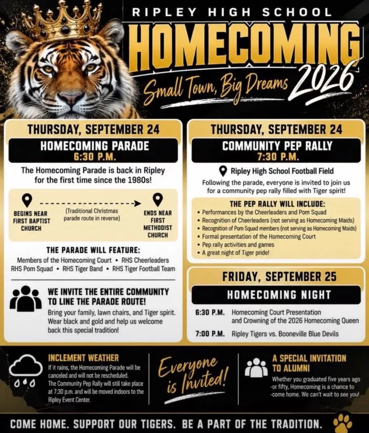 Ripley High School Brings Back Homecoming Parade After Nearly 40 Years