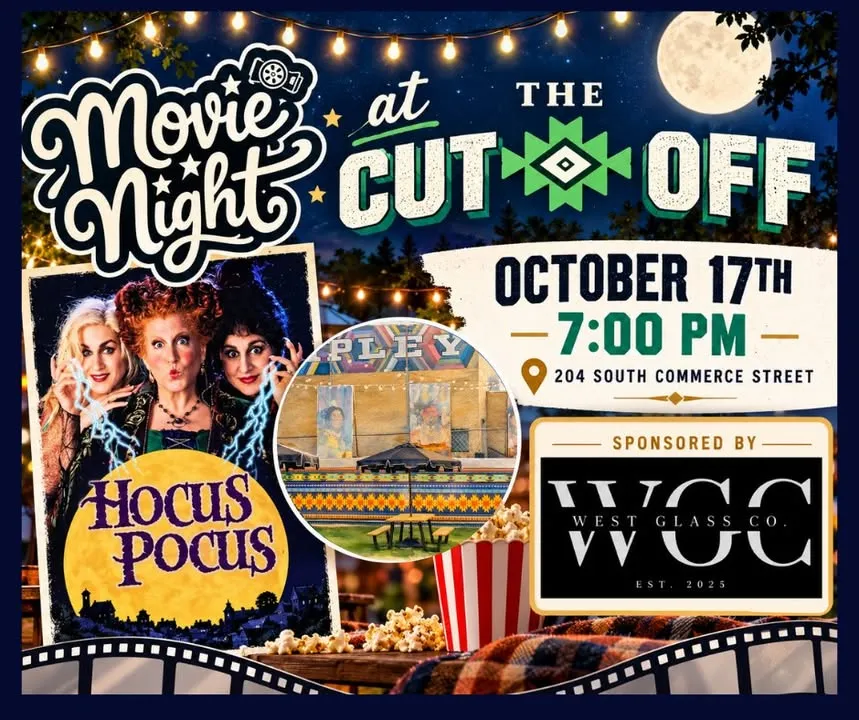 Movie Night at The Cut-Off Features Hocus Pocus on October 17th