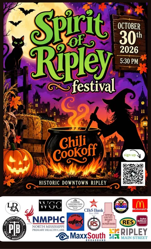 Spirit of Ripley Festival & Chili Cookoff Coming October 30th