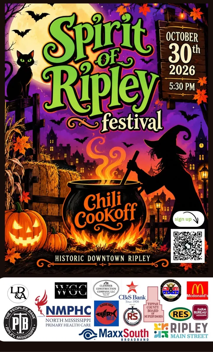 Spirit of Ripley Festival & Chili Cookoff Coming October 30th