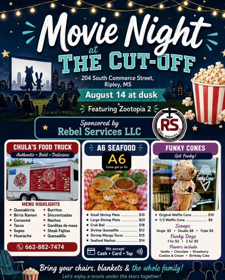 Zootopia 2 Under the Stars: The Cut-Off Hosts Free Movie Night Tonight in Downtown Ripley